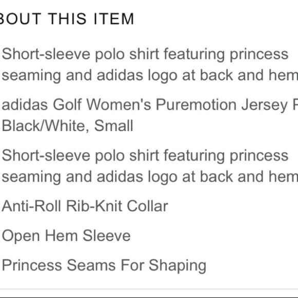 Adidas | NAVY BLUE Golf Women's Puremotion Solid Jersey Polo Shirt - Picture 5 of 11